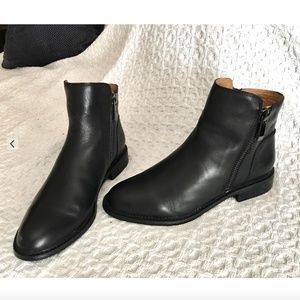 Franco Sarto Women Ankle Booties Black Leather